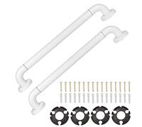 ANMAS POWER Poignée antidérapante pour paroi de salle de bain et de douche, en acier inoxydable blanc, 2 pièces, 60 cm