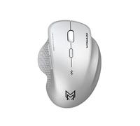 Anmck Souris Bluetooth Rechargeable Ergonomique Silencieuse Argenté, Double Modalité: BT 5.1 + 2,4G, DPI Ajustables 1000/1200/1600 pour Laptop, PC, Mac et Android