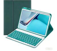 AnMengXinLing Étui clavier pour iPad Air 11" (M3/M2)/Air 5e 4e/Pro11 4e 3e 2e 1ère génération, housse de clavier magnétique fine amovible avec porte-crayon pour iPad air7 air6 air5 air4, bleu sarcelle