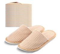 Anmerl 10 Paires de Chaussons Jetables pour Hôtel Invités - Pantoufles Antidérapantes Lavables, Confort Doux Épaisseur Renforcée pour Spa, Voyage, Événements et Usage Commercial (Unisexe)