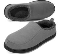 Anmerl Pantoufle Homme Femme à Mémoire de Forme Chaussons Mocassins de Maison d'Hiver pour Intérieur et Extérieur avec Doublure en Polaire Chaude et Semelle en Caoutchouc Antidérapante