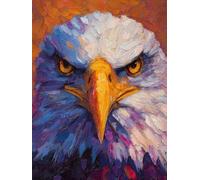 Anmiong Peinture par Numéros Adulte Eagle, DIY Peinture Acrylique pour Adultes Enfants Débutants 70x90 cm Animal Numéro d'Art Kit par Décoration Murale et Cadeaux Pour La Maison, (Sans Cadre)-#606k