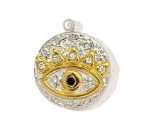 ANMITI Breloque double couleur en forme de cœur, lune, étoile, papillon, abeilles, bijoux en acier inoxydable, bijoux polyvalents pour occasions spéciales, papillon, abeilles, œil, étoile et lune