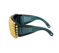 ANMITI Lunettes de soleil punk, lunettes de protection populaires, rockers hip-hop pour festival de musique, usage quotidien punk