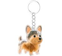 ANMITI Porte-clés collecteur de fourrures d'animaux de compagnie en forme de chien, boîte à souvenirs pour chiens et chats, propriétaires de poils d'animaux domestiques, porte-clés avec compartiment