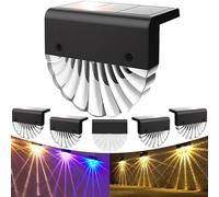 Anmossi Lampe Solaire pour Jardin Extérieur, 6 Pièces IP65 Imperméable à L'eau LED Lampe Solaire,2 Modes,Applique Extérieure Clôture Lumière pour Clôture,pour Jardin,Clôture,Cour,Jardin