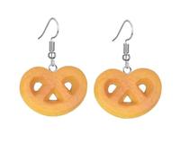Anmpab Boucles d'oreilles en forme de biscuit alimentaire pour femme - Créatives et amusantes - Bijoux faits à la main, Large, Résine, Pas de gemme