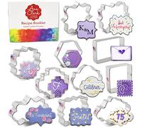 Ann Clark Cookie Cutters Lot de 11 emporte-pièces en forme de plaques, cadres et carreaux avec livret de recettes (français non garanti)