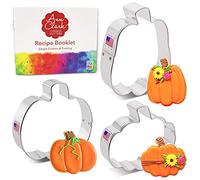 Ann Clark Lot de 3 emporte-pièces d'Halloween fabriqués aux États-Unis : Jack o Lantern, grande citrouille, gourde citrouille