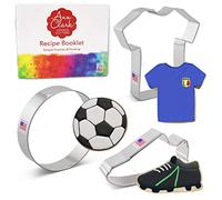 Ann Clark Lot de 3 emporte-pièces en forme de ballon de football, crampons et jersey