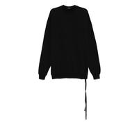 Ann Demeulemeester - Pull col rond avec roses éternelles - Femme - Sweatshirts et sweats à capuche - Noir - Taille: 40 FR