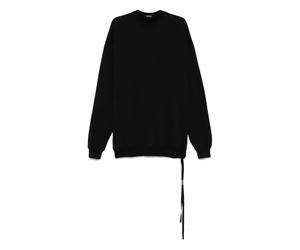 Ann Demeulemeester - Pull col rond avec roses éternelles - Femme - Sweatshirts et sweats à capuche - Noir - Taille: 40 FR
