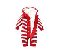 Ann sang bébé de Noël pulls Grenouillère en velours à rayures Gilet en tricot bleu red 0-6 mois