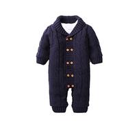 Ann sang bébé en tricot Pull intérieure Plus en velours Hiver Vêtements bleu bleu 6-12 mois