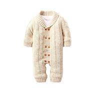 Ann sang bébé en tricot Pull intérieure Plus en velours Hiver Vêtements bleu kaki 6-12 mois