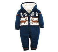 Ann Sang Pull tricoté fantaisie d'hiver pour bébé (12-18 mois, bleu)