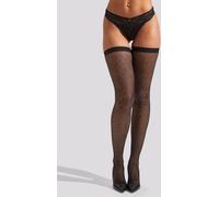 Ann Summers Ann Summers Black Plain Top Diamante Hold Up Stockings