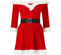 Ann Summers Ann Summers Red Christmas Bardot Sexy Santa Velvet Dress Red XS (EU 34)