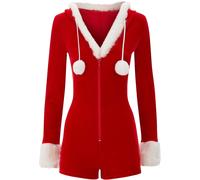 Ann Summers Ann Summers Red Christmas Sexy Santa Velvet Zip Through Body