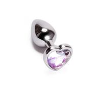 Ann Summers Plug anal en métal petit cœur - 2,5 cm insérable - Plug en métal avec forme effilée - jouet sexuel adulte - Argent