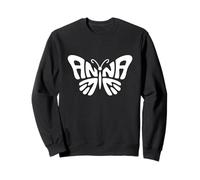 Anna Butterfly - Word Art personnalisé avec nom mignon Sweatshirt