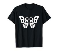 Anna Butterfly - Word Art personnalisé avec nom mignon T-Shirt