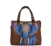 Anna by Anuschka Bandoulière double zippée, Éléphant africain., Taille unique