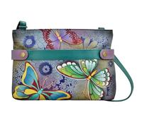 Anna by Anuschka Medium Crossbody-8233, bandoulière, Sac à Main Femme, BPD/Butterfly Paradise, Einheitsgröße