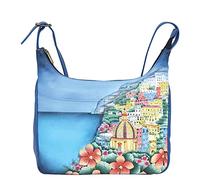 Anna by Anuschka Medium Shopper Bag, Amalfi Dawn Sac Cabas en Cuir véritable Peint à la Main pour Femme Taille Unique