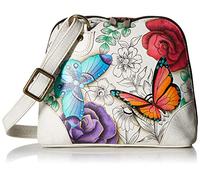 Anna by Anuschka Organiseur en Cuir Peint à la Main pour Femme avec Plusieurs Compartiments, Œuvre d'art Originale, Floral Paradise, Taille Unique