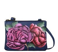 Anna by Anuschka Petit sac à bandoulière zippé - Pivoines au clair de lune, Pivoines au clair de lune, Taille unique