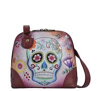 Anna by Anuschka Women Hand Painted Leather Small Multi Compartment Zip-Around Organizer, Œuvre d'art Originale Peinte à la Main Femme