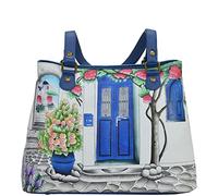 Anna by Anuschka Women’s Leather Shoulder Satchel, Sacoche d'épaule Femme, Grèce Magique, Taille Unique