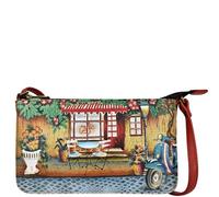 Anna by Anuschka Women's Hand-Painted Leather Crossbody Organizer, Organiseur à bandoulière Femme, Le Café, Taille Unique