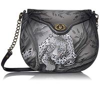 Anna by Anuschka womens Sling Flap Shoulder Bag, African Leopard, One Size US