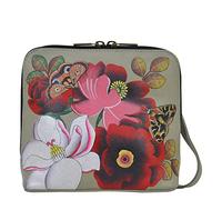 Anna by Anuschka zippé, Dreamy Blossoms Petit Sac à bandoulière en Cuir véritable Peint à la Main Femme, Fleurs de rêve, Taille Unique