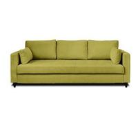 Anna - canapé 3 places - convertible avec poche - en velours - Vert Olive