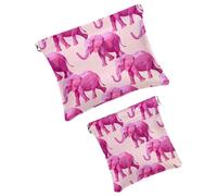 Anna Cowper Lot de 2 petites trousses de maquillage en cuir pour sacs à main, pochette de maquillage portable sans fermeture éclair, porte-monnaie, pochette à bijoux, motif pensées papillon,