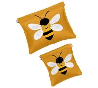 Anna Cowper Lot de 2 petites trousses de maquillage en cuir pour sacs à main, pochette de maquillage portable sans fermeture éclair, porte-monnaie, pochette à bijoux, bonhomme de neige, chapeau rouge,