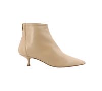 Anna F. - Bottines en cuir avec talon 50mm - Femme - Chaussures - Beige - Taille: 36 EU