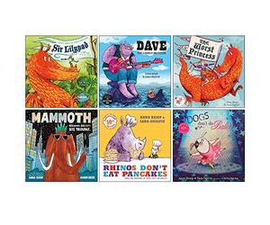 Anna Kemp Collection 6 Books Set (Sir Lilypad, Dave the Lonely Monster, The Worst Princess, Mammoth, Dogs Don't Do Ballet, Rhinos Don't Eat Pancakes)