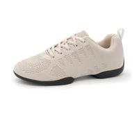 Anna Kern Suny 180 Bold Baskets de danse pour femme - Beige tricoté - Largeur normale - Talon de 1 cm - Semelle en polyuréthane divisée, beige, 40 EU