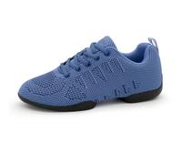 Anna Kern Suny 185 Bold Baskets de danse pour femme - Bleu capri tricoté - Largeur normale - Talon 1 cm - Semelle en polyuréthane divisée, Bleu capri, 42 EU