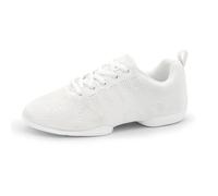 Anna Kern Suny 4060 Bold Baskets de danse pour homme - Blanc tricoté - Largeur normale - Talon 1 cm - Semelle en polyuréthane divisée, Blanc., 44 2/3 EU