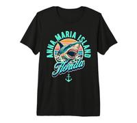 Anna Maria Island Florida Requin rétro Vieilli T-Shirt Haut de Gamme