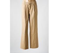 anna montana pantalons femme de couleur beige