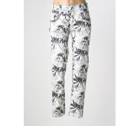 anna montana pantalons femme de couleur blanc