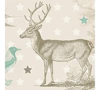 anna wand design frise murale auto-adhésive, 450 x 11,5 cm, motif avec animaux de la forêt „Forest Animals” garçon/fille, pour chambre d’enfants