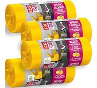 Anna Zaradna Sac Poubelle 35l Sacs Poubelles 35 Litres Ultra Résistants Parfumés 100 Recyclés avec Poignées Idéal pour Bureau et Jardin Certifiés Eucertplast 56x49cm 13 M