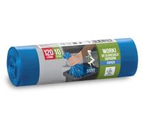 Anna Zaradna Sacs de séparation des déchets PAPIER 120L 10pcs bleu
